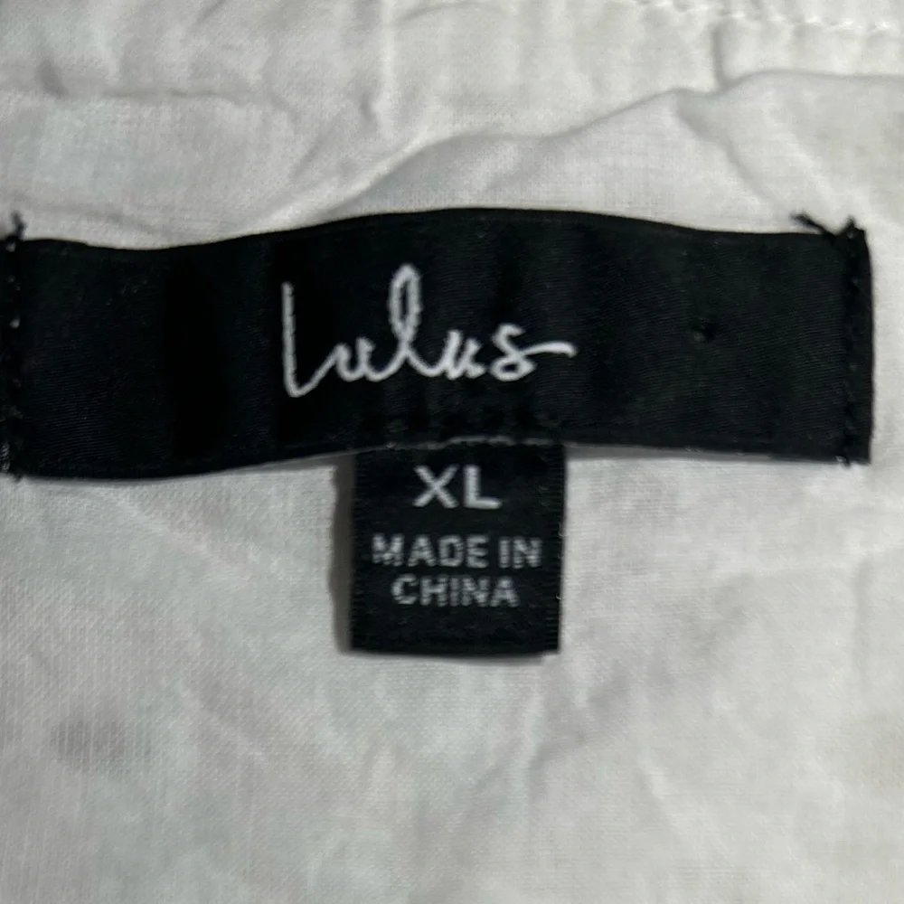 Summer  Lulus Cutie White Eyelet Embroidered Sleeveless Mini Dress 100% Cotton - Picture 7 of 9